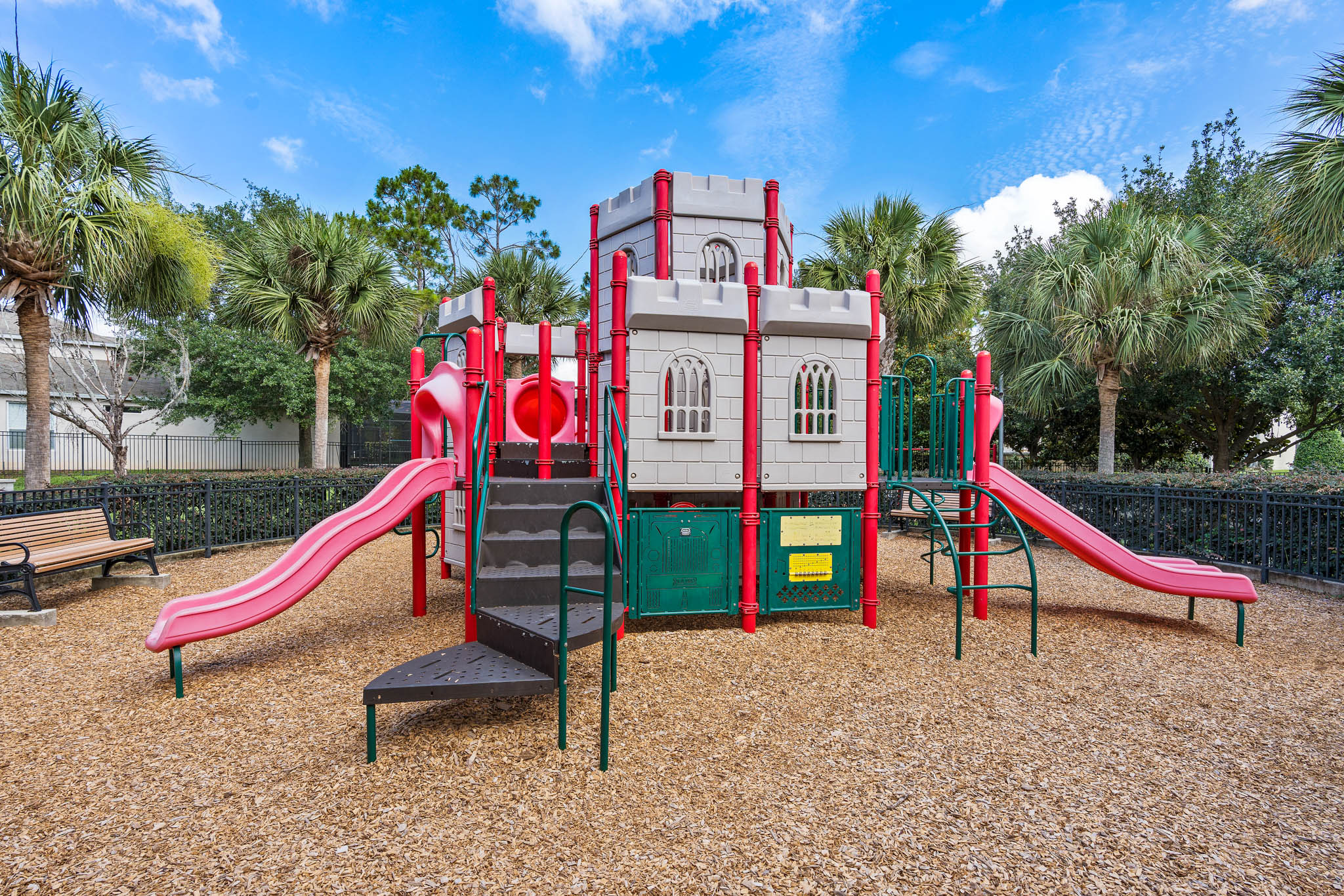 Castle-themed children's playground at Windsor Hills Resort