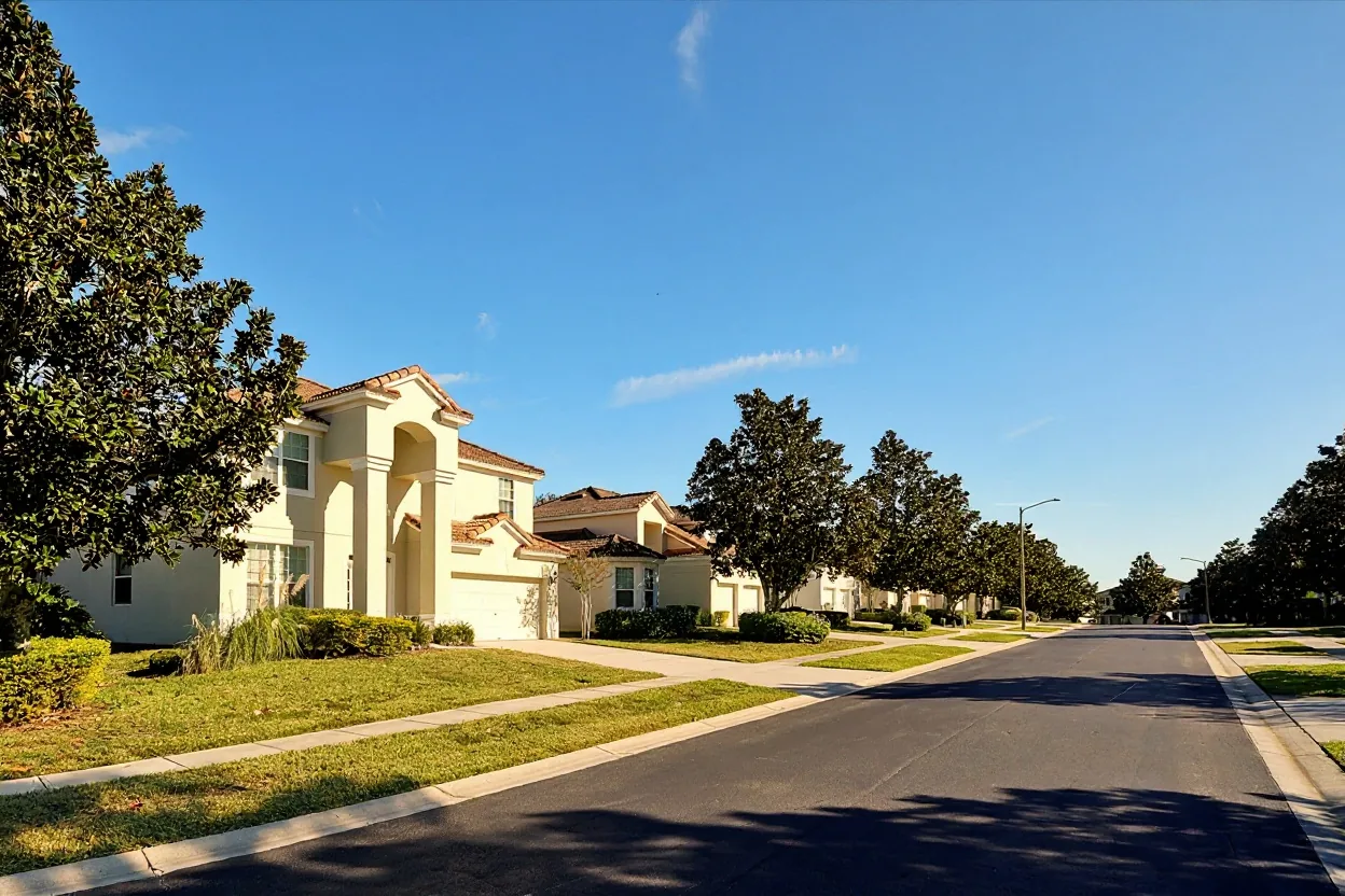 A Windsor Hills scene in warm golden-hour light