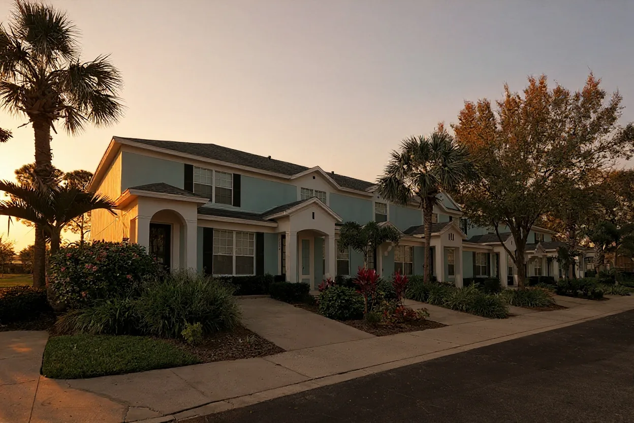A Windsor Hills scene in warm golden-hour light